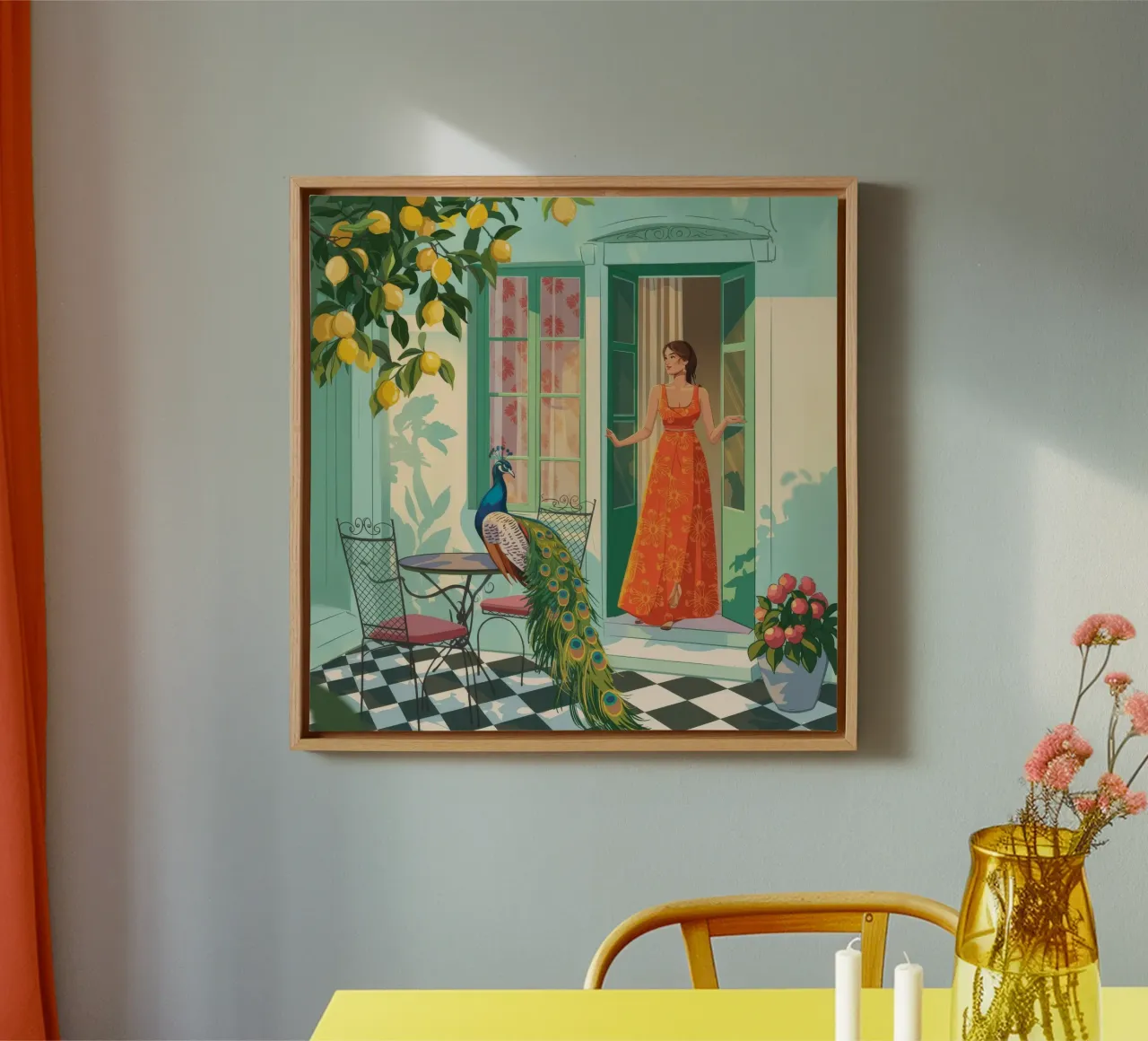 Garden Encounter canvas by Murni Strokes