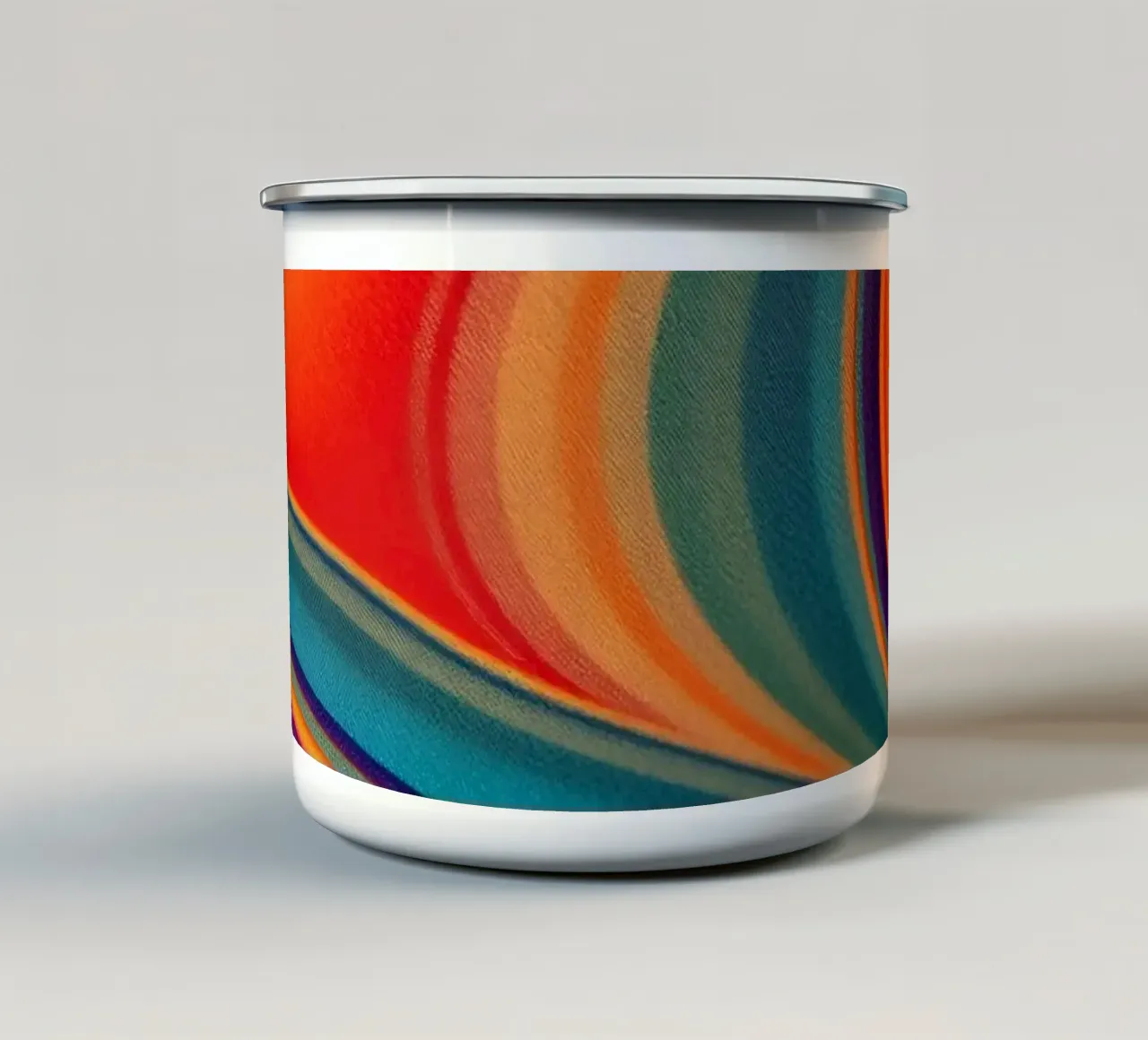 Vortici e gradienti astratti colorati e vibranti tazza in smalto da DesignDoodle