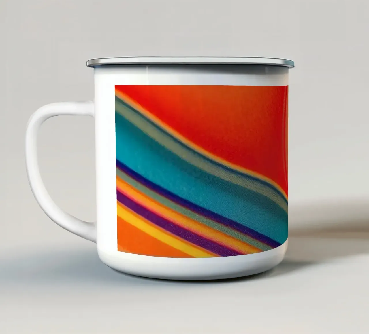Vortici e gradienti astratti colorati e vibranti tazza in smalto da DesignDoodle