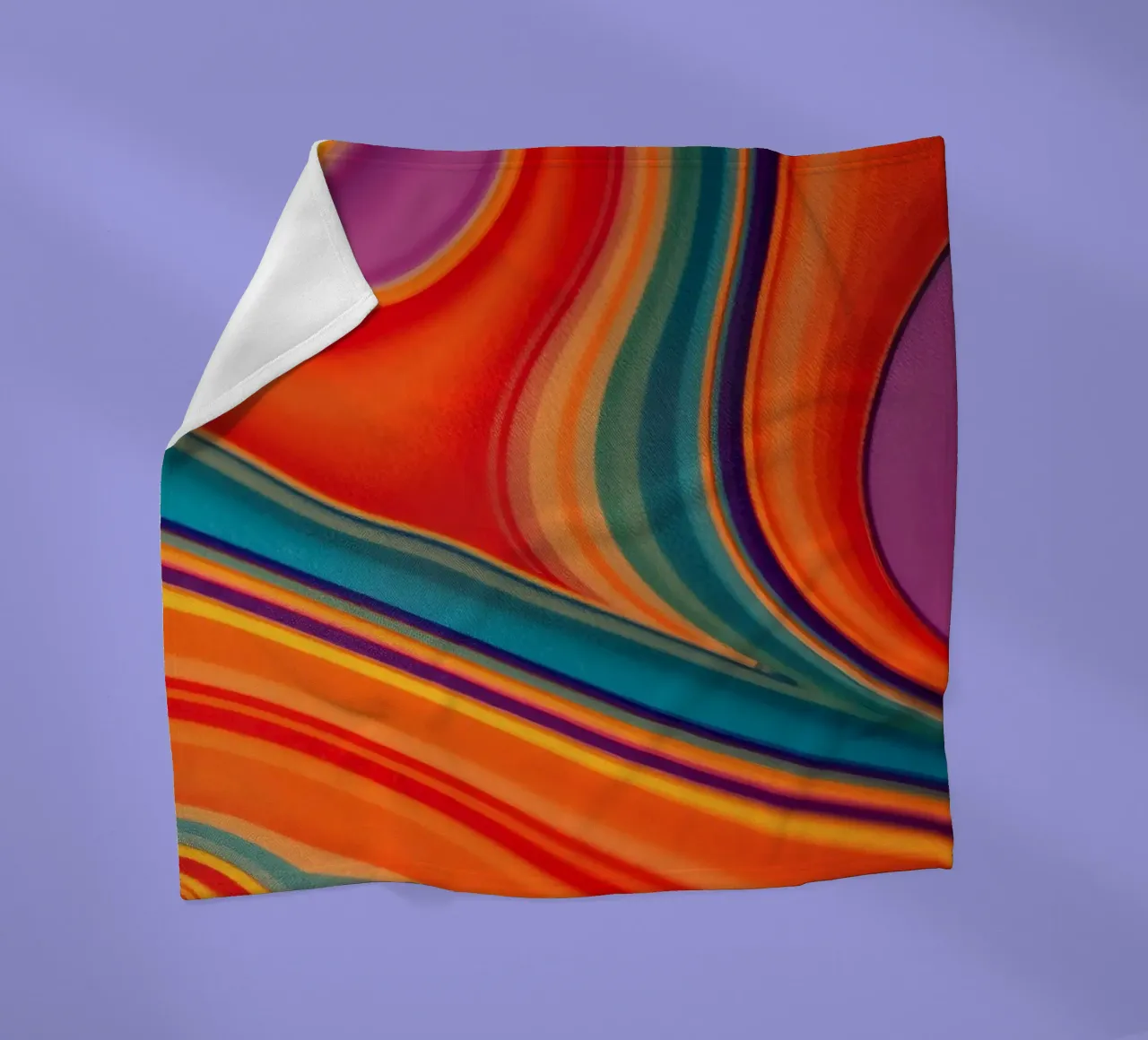 Bunte abstrakte vibrierende Wirbel und Farbverläufe Fleecedecke von DesignDoodle