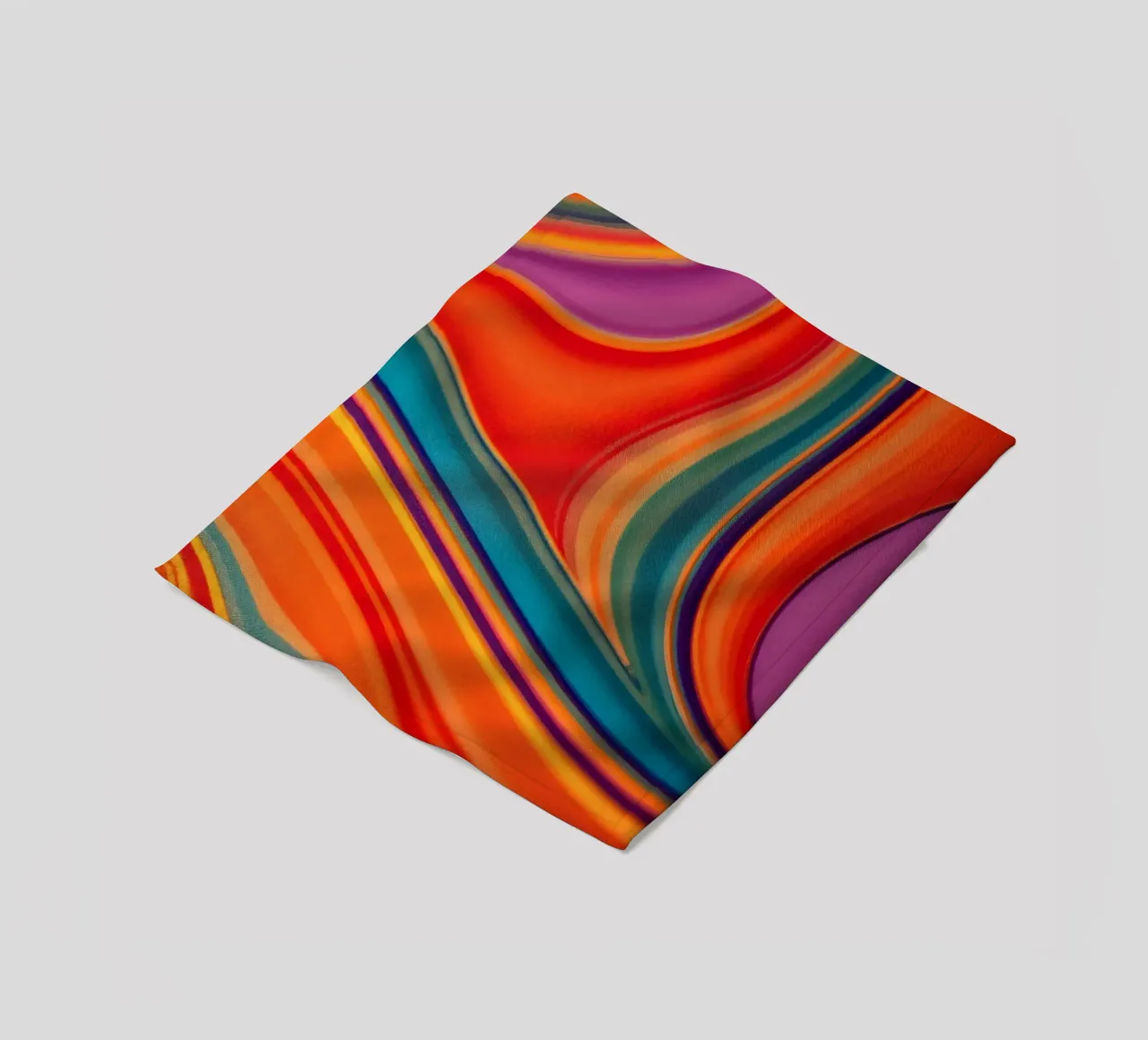 Bunte abstrakte vibrierende Wirbel und Farbverläufe Fleecedecke von DesignDoodle