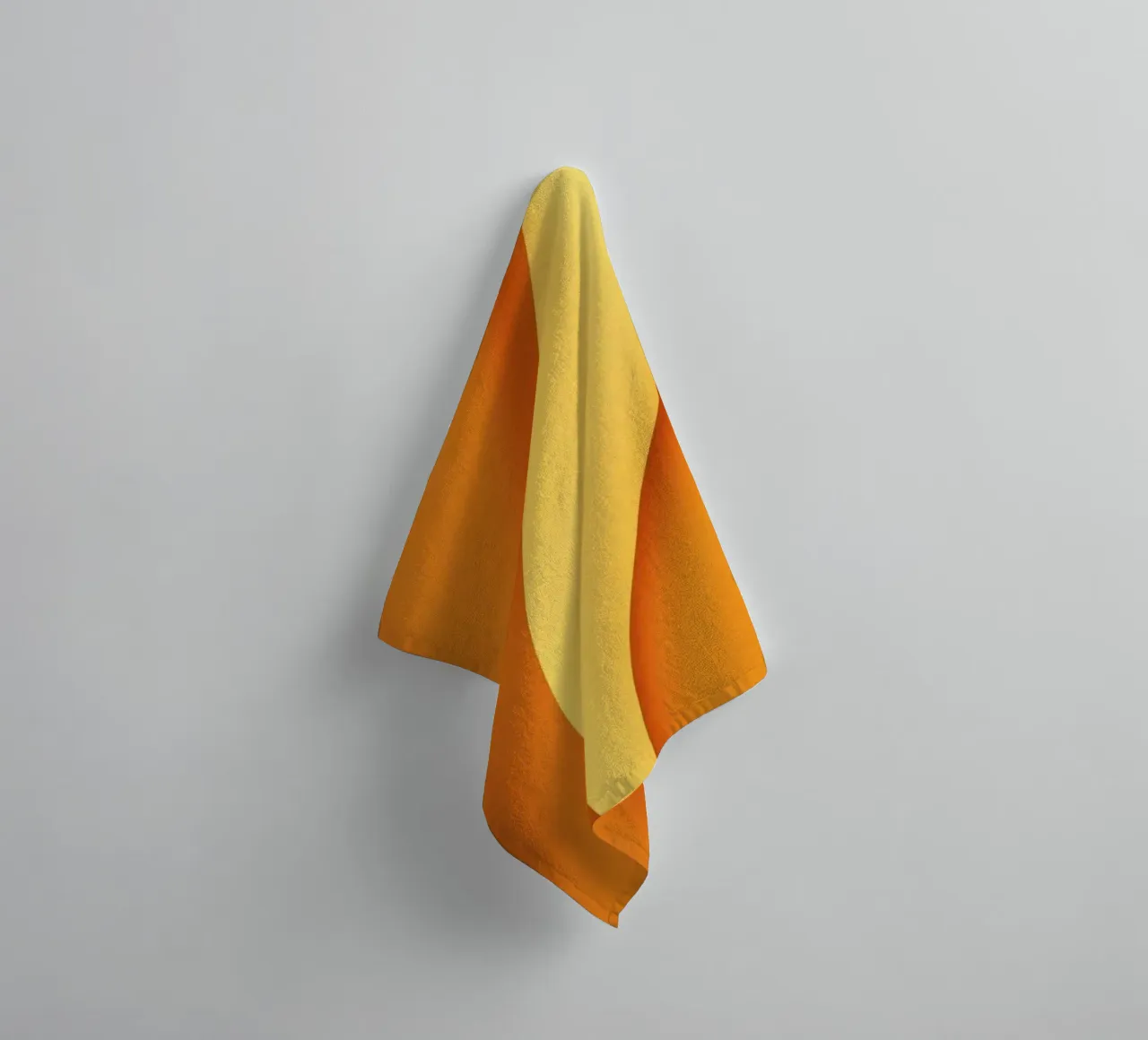 Vibrant curved orange abstract background design towel by DesignDoodle