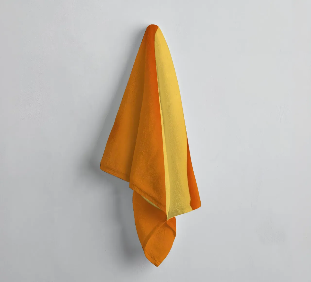 Vibrant curved orange abstract background design towel by DesignDoodle
