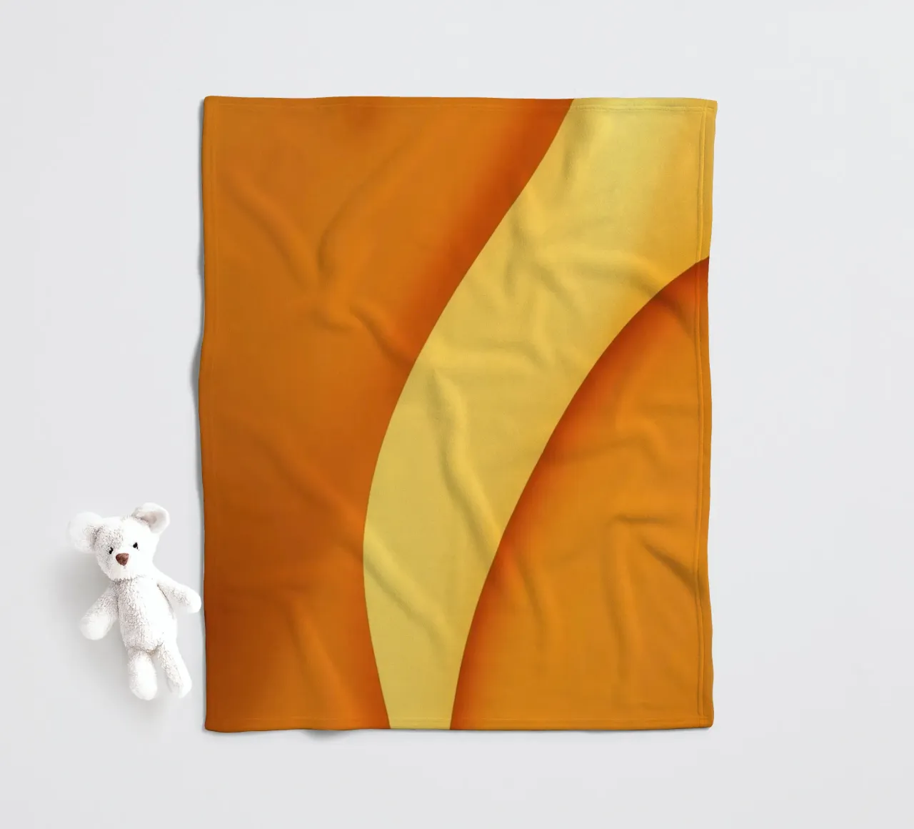 Vibrante disegno di sfondo astratto arancione curvo coperta in pile da DesignDoodle