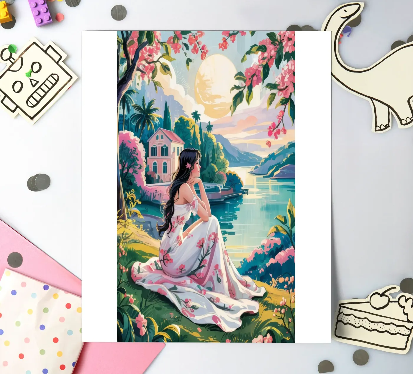 Riverside Tranquility sticker sheet by Murni Strokes