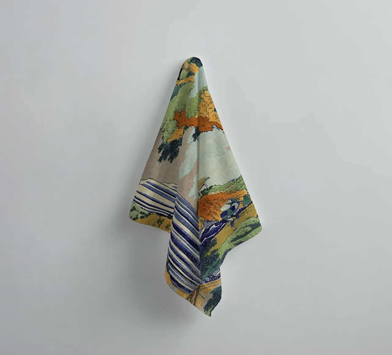 Hokusai - Ono Waterfall, the Kiso Highway towel by ARTOTHEK