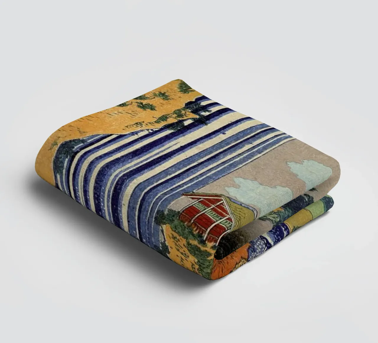 Hokusai - Ono Waterfall, the Kiso Highway towel by ARTOTHEK