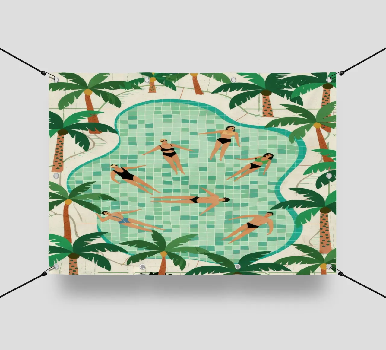 Poolside Freizeit PVC Plane von Murni Strokes