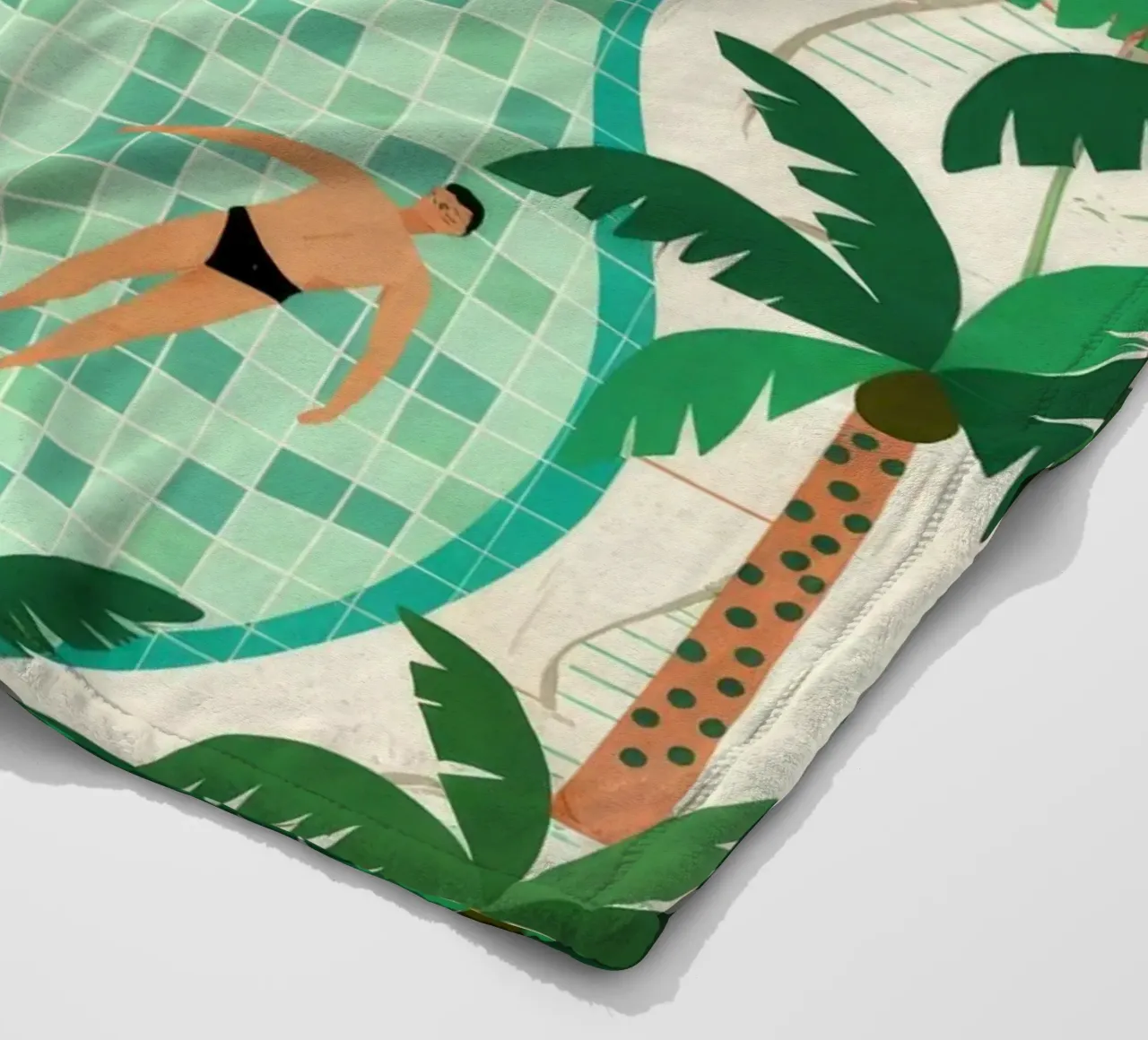 Poolside Freizeit Fleecedecke von Murni Strokes