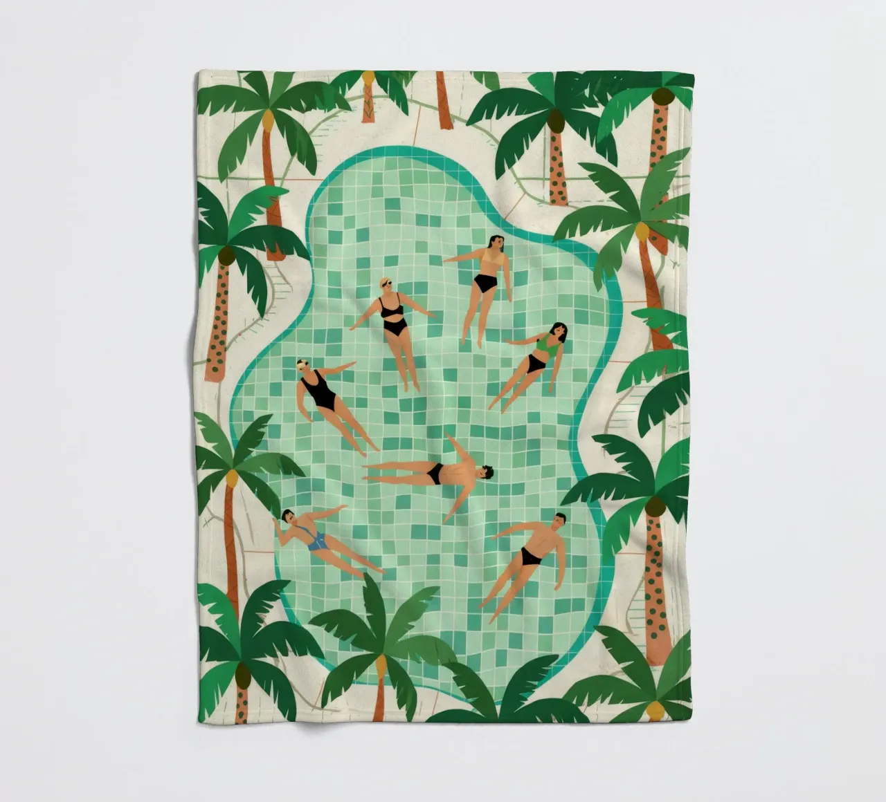 Poolside Freizeit Fleecedecke von Murni Strokes