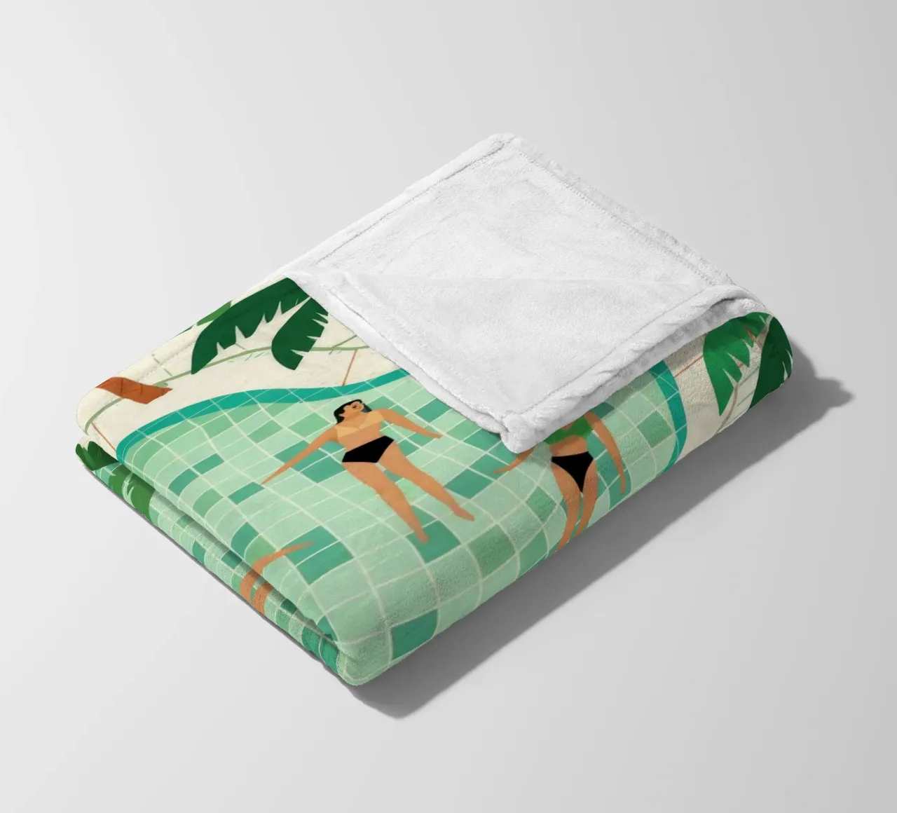 Poolside Freizeit Fleecedecke von Murni Strokes