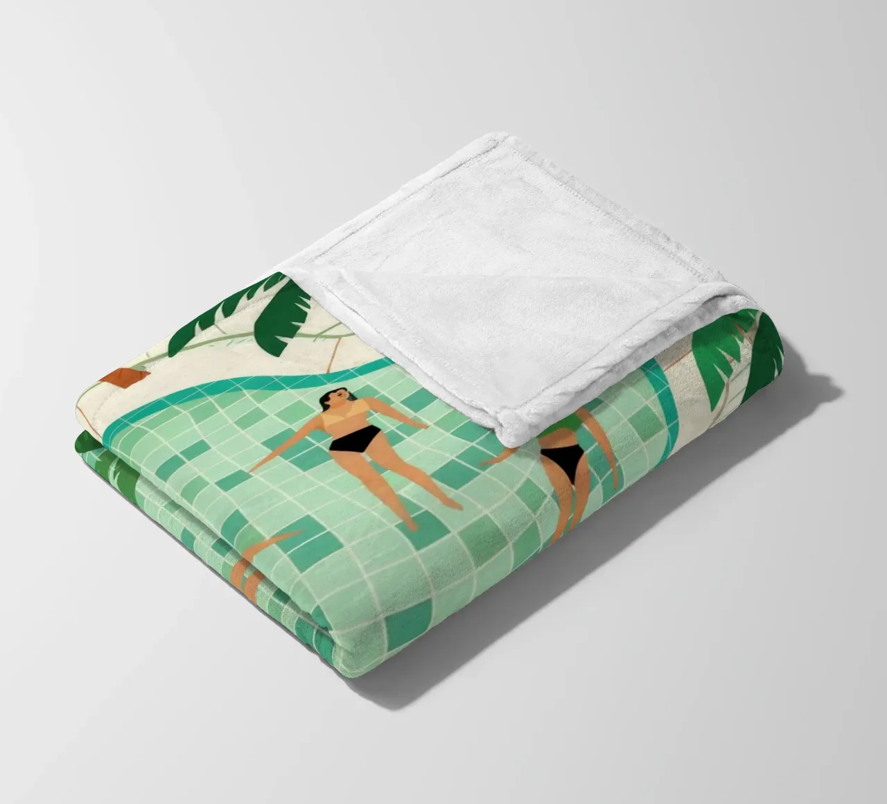 Poolside Freizeit Fleecedecke von Murni Strokes