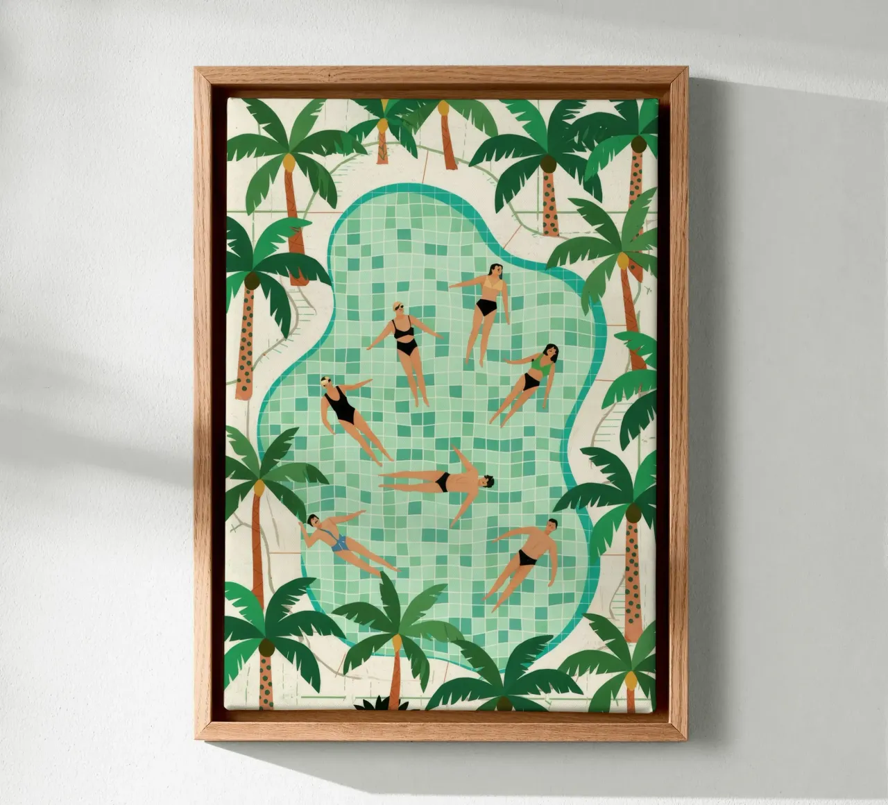 Poolside Freizeit Leinwand von Murni Strokes