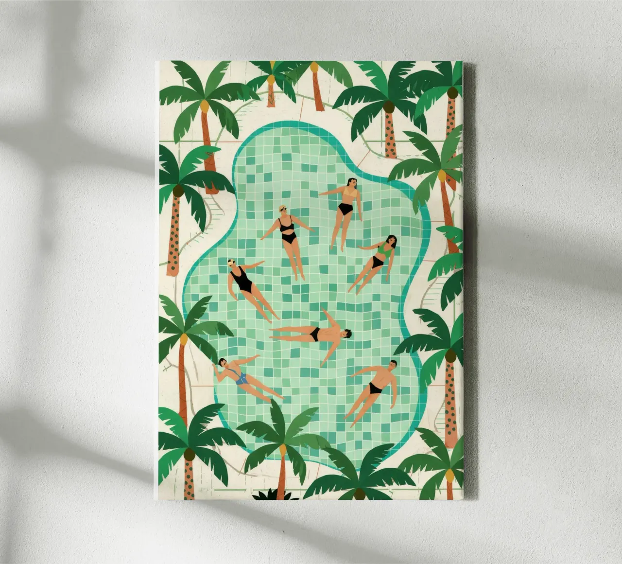 Poolside Freizeit Leinwand von Murni Strokes