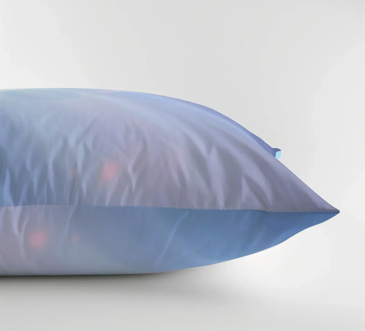 Soft blue light beams create a calming abstract background decorative cushion by DesignDoodle