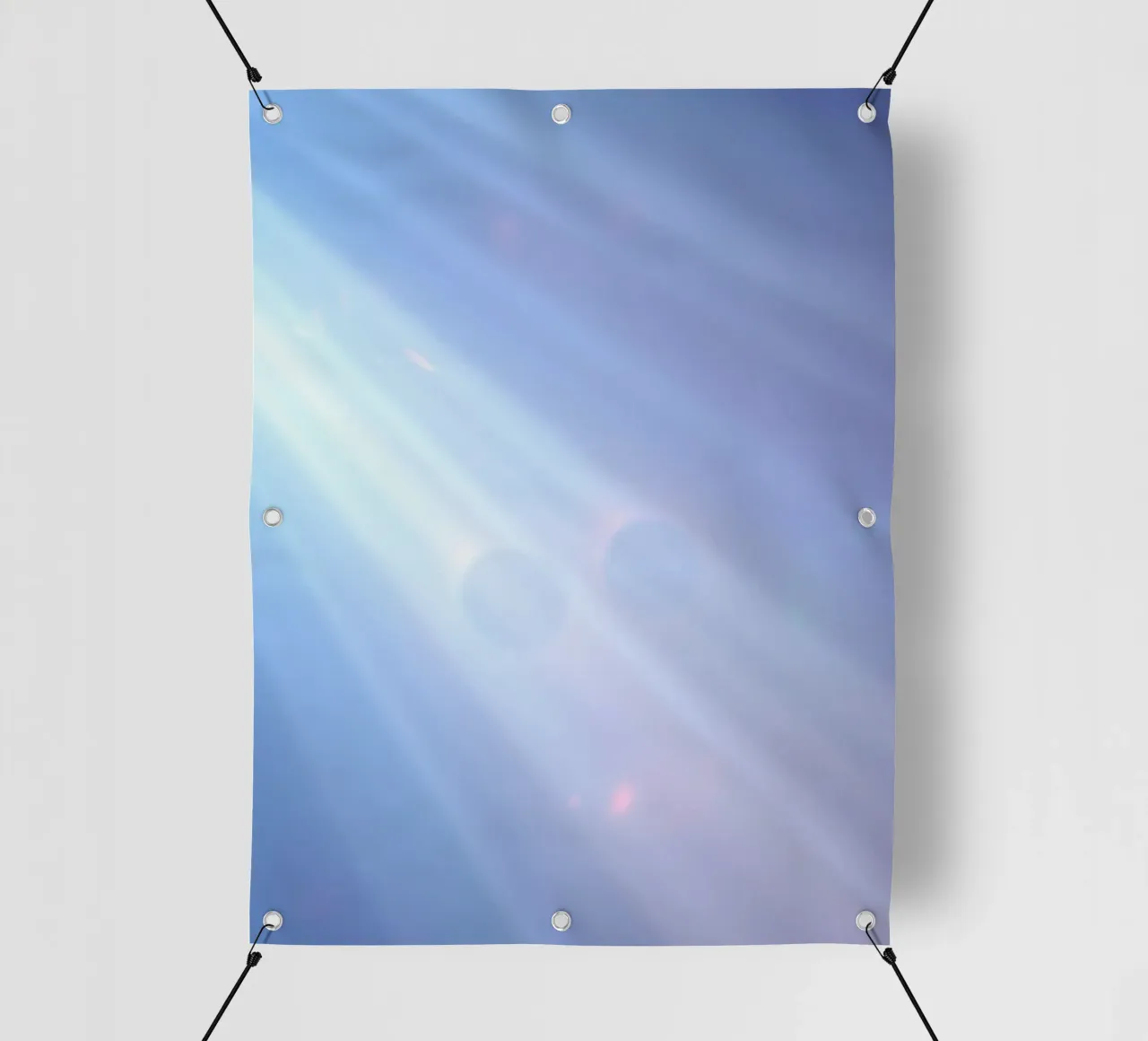 Soft blue light beams create a calming abstract background pvc cover by DesignDoodle