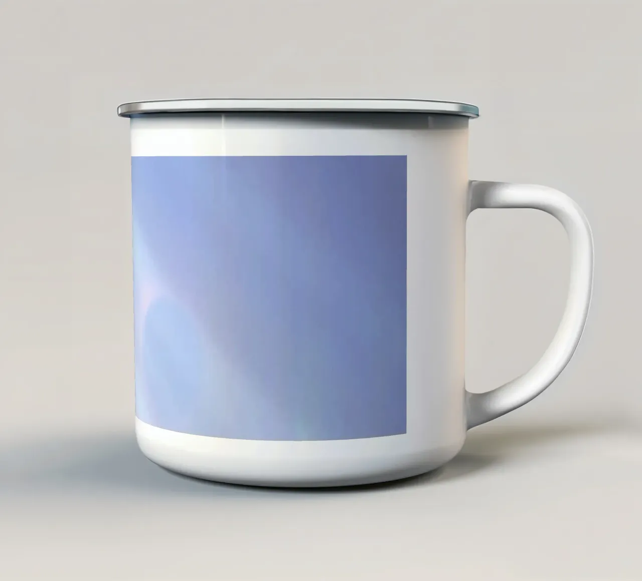 Soft blue light beams create a calming abstract background enamel mug by DesignDoodle