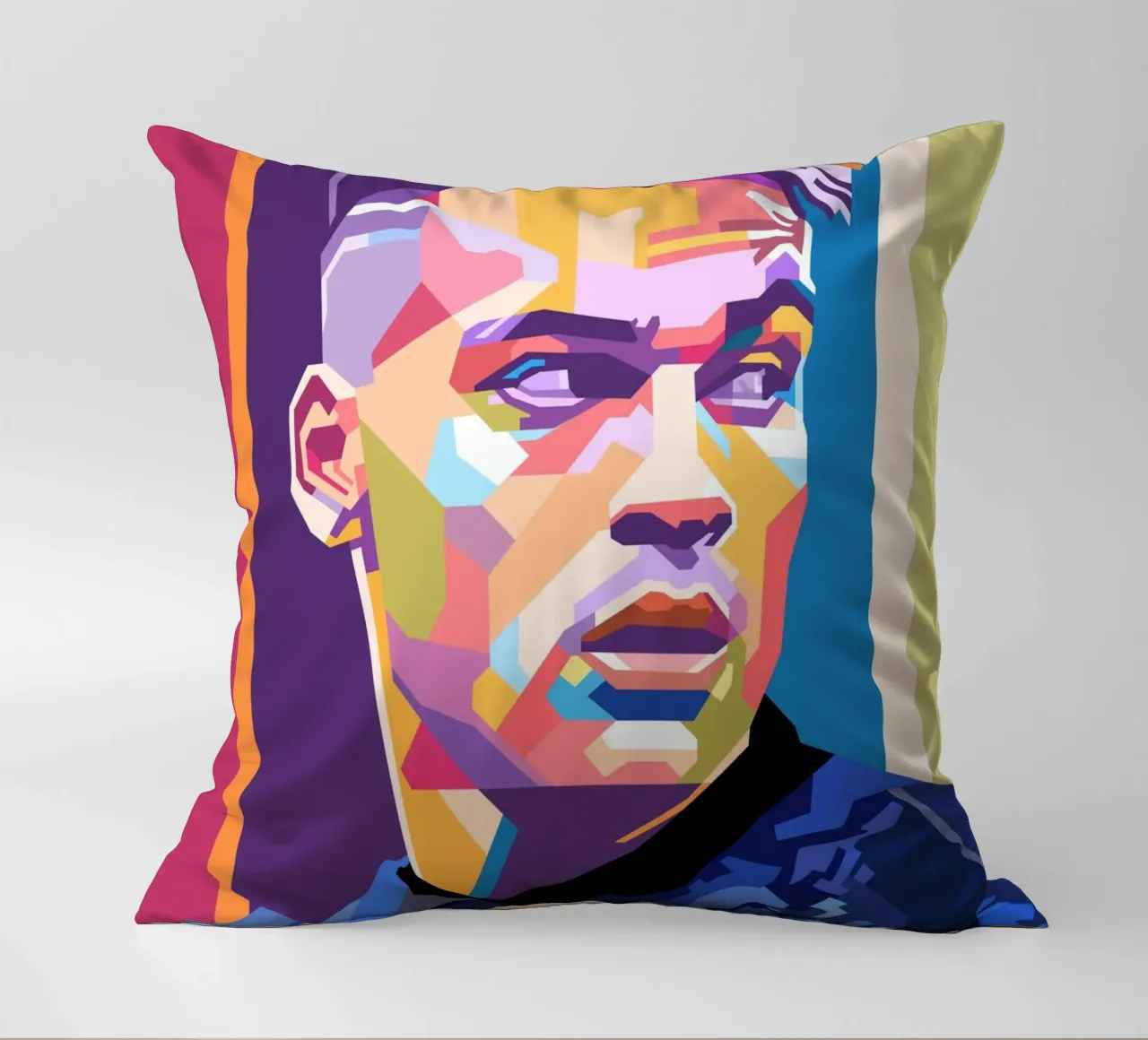 Ritratto pop art di Lautaro Martinez cuscino da Hantamrata