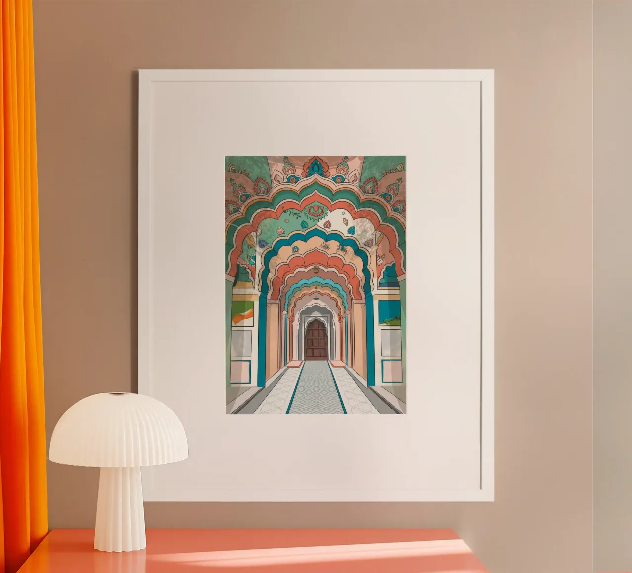 Une architecture majestueuse poster avec cadre en plastique de Murni Strokes