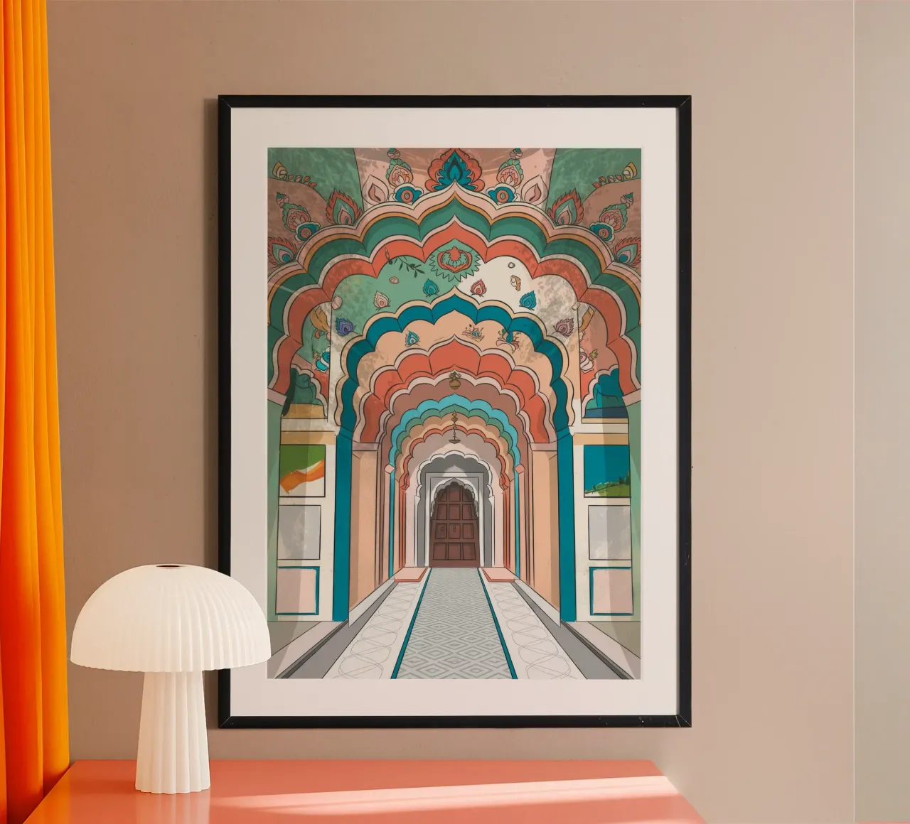 Une architecture majestueuse poster avec cadre en plastique de Murni Strokes