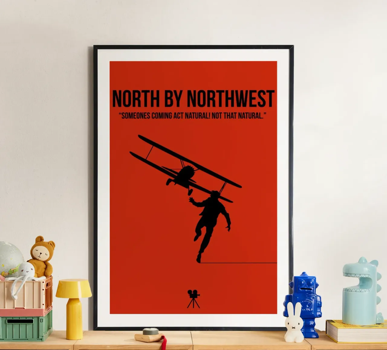 North By Northwest poster con telaio in alluminio da Naxart