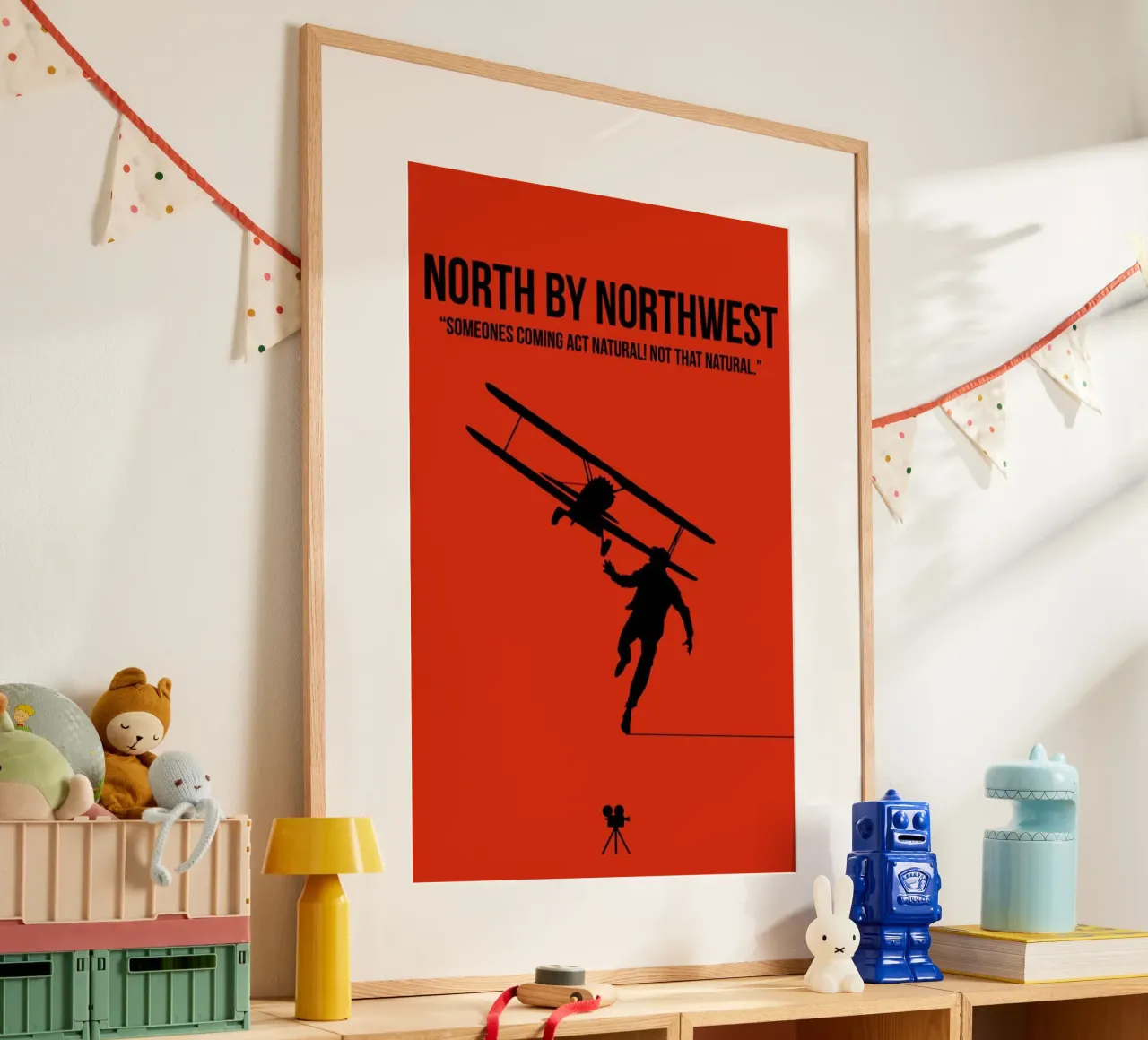 North By Northwest poster con telaio in alluminio da Naxart