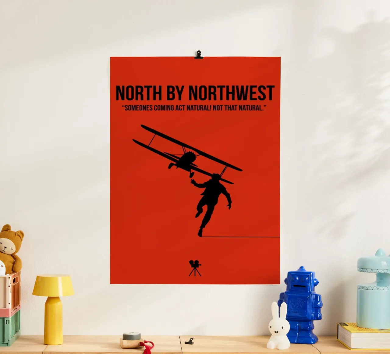 North By Northwest poster con telaio in alluminio da Naxart