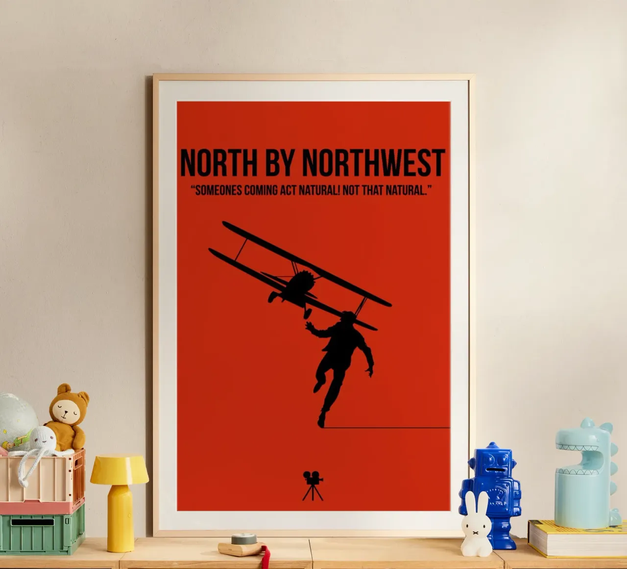 North By Northwest poster con telaio in alluminio da Naxart