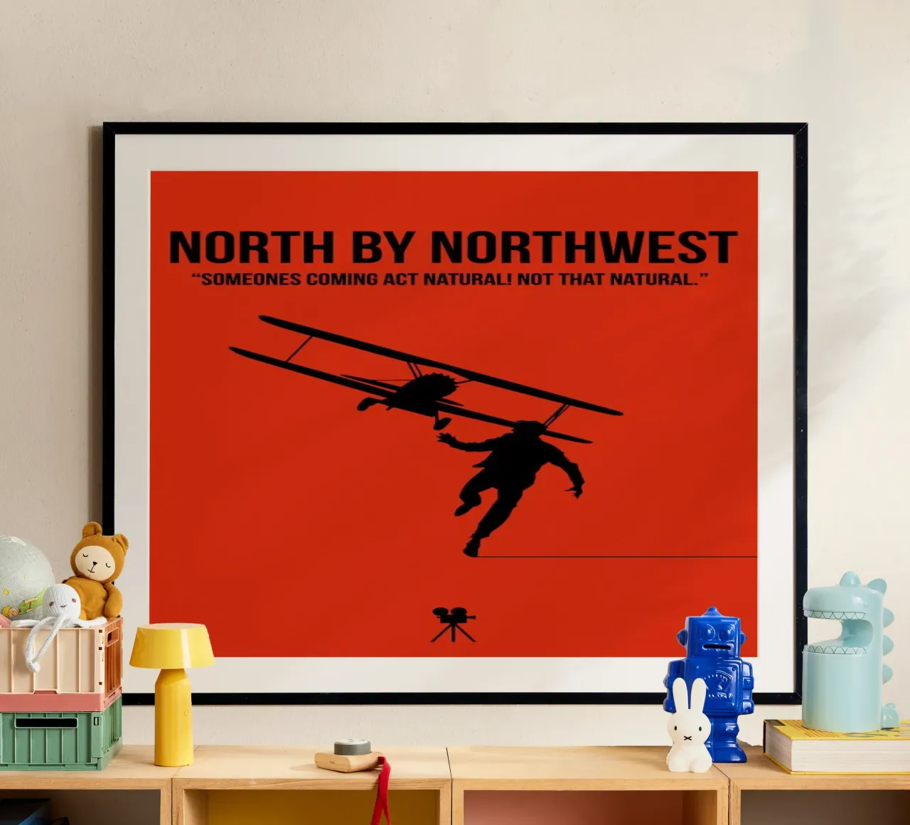 North By Northwest poster con telaio in alluminio da Naxart