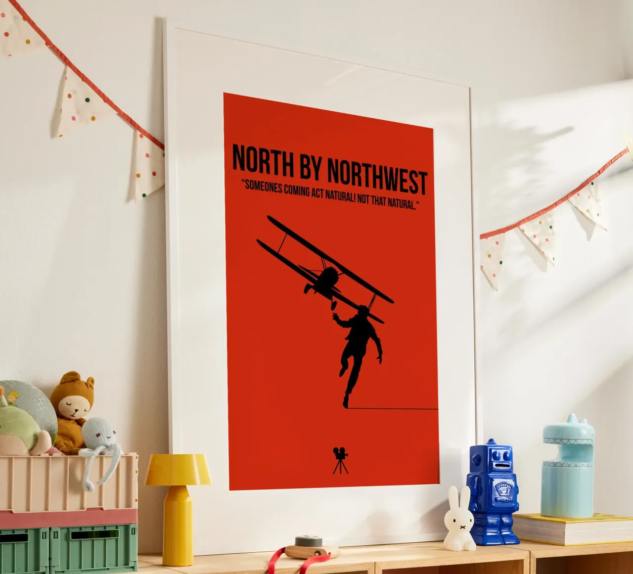 North By Northwest poster con telaio in alluminio da Naxart