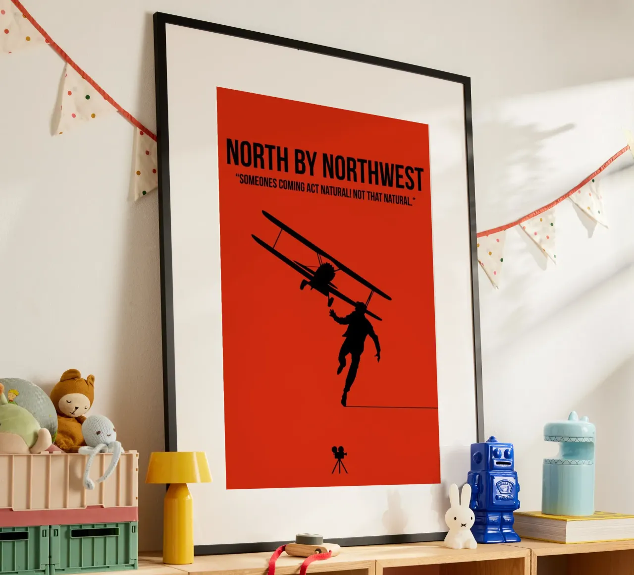 North By Northwest poster con telaio in alluminio da Naxart