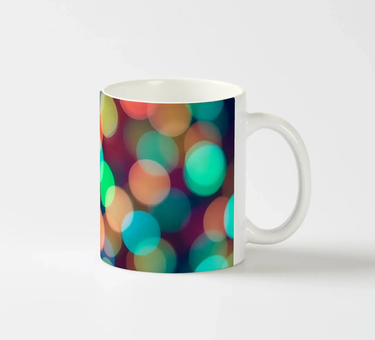 Levendige abstracte bokeh achtergrond wazig effect keramische mok van DesignDoodle