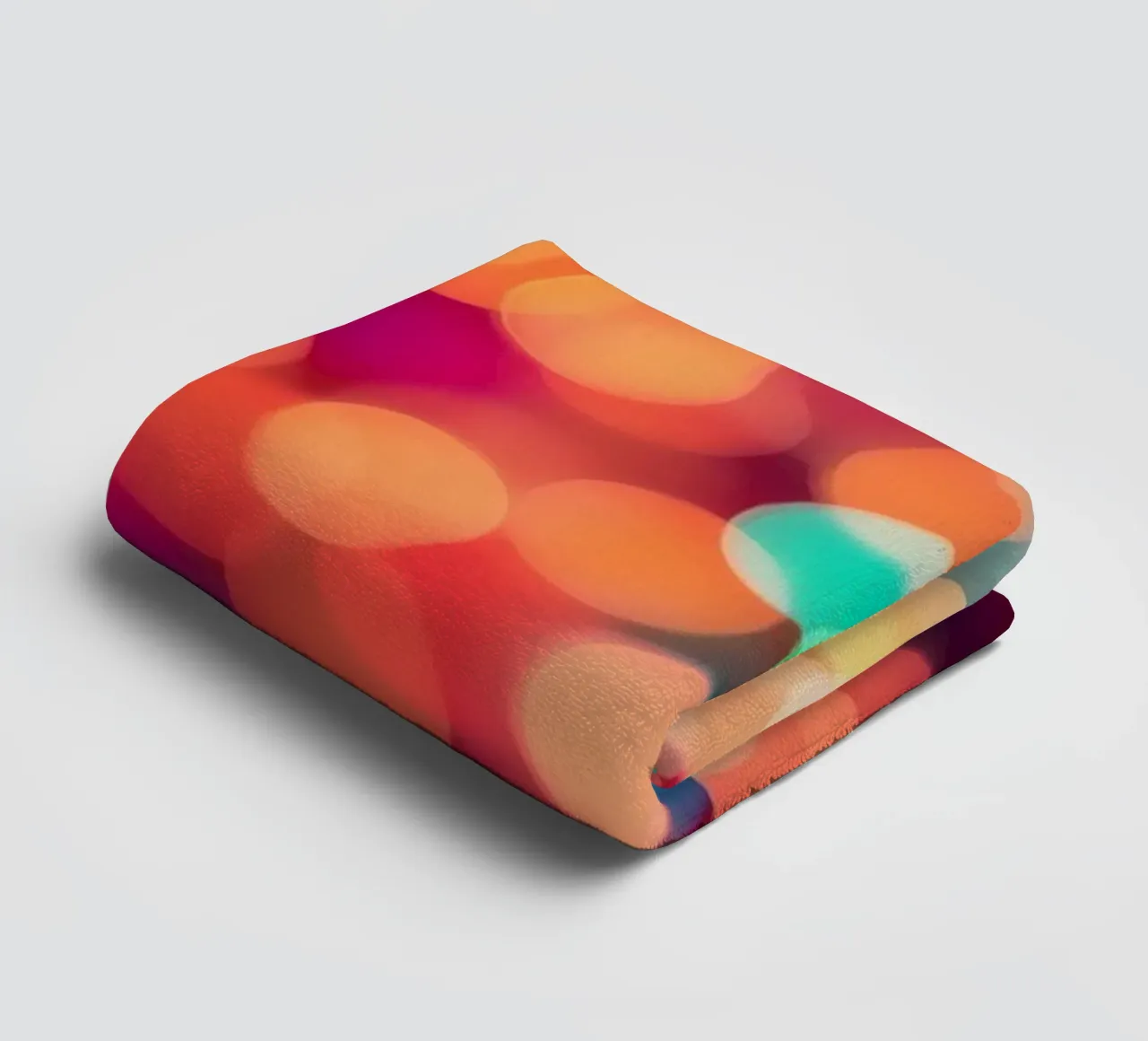 Vibrant abstract bokeh background blurred effect towel by DesignDoodle
