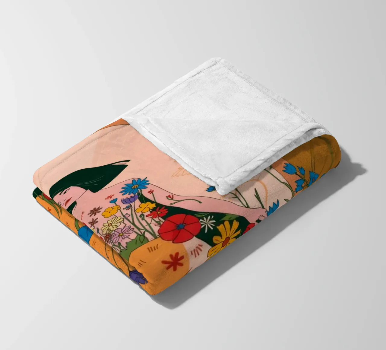 Paesaggio onirico floreale coperta in pile da Murni Strokes