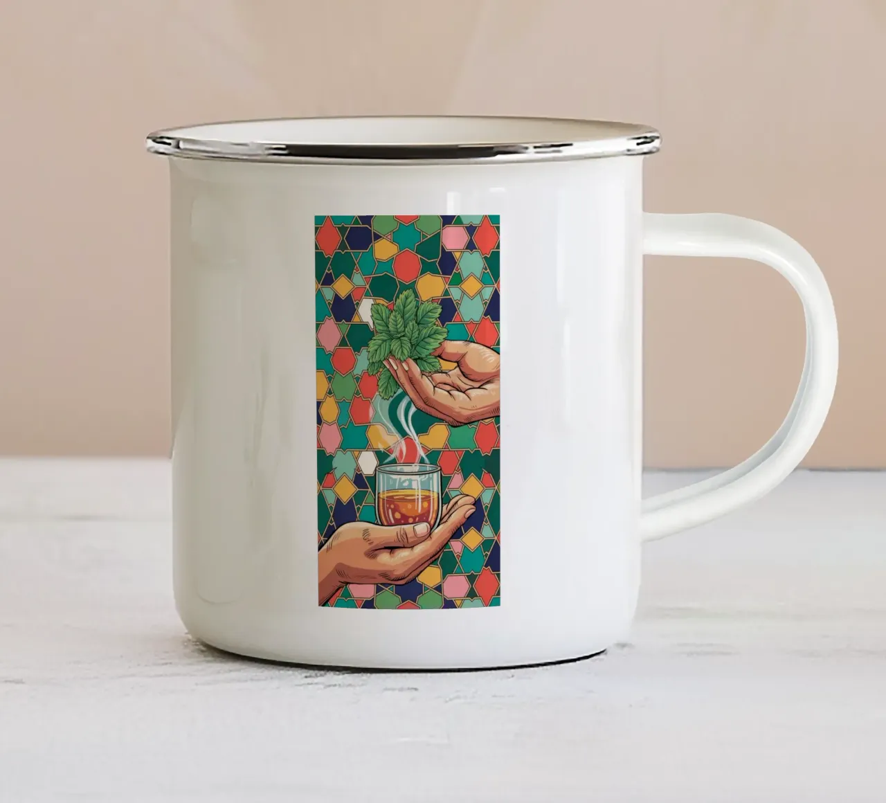 Armonia erboristica tazza in smalto da Murni Strokes
