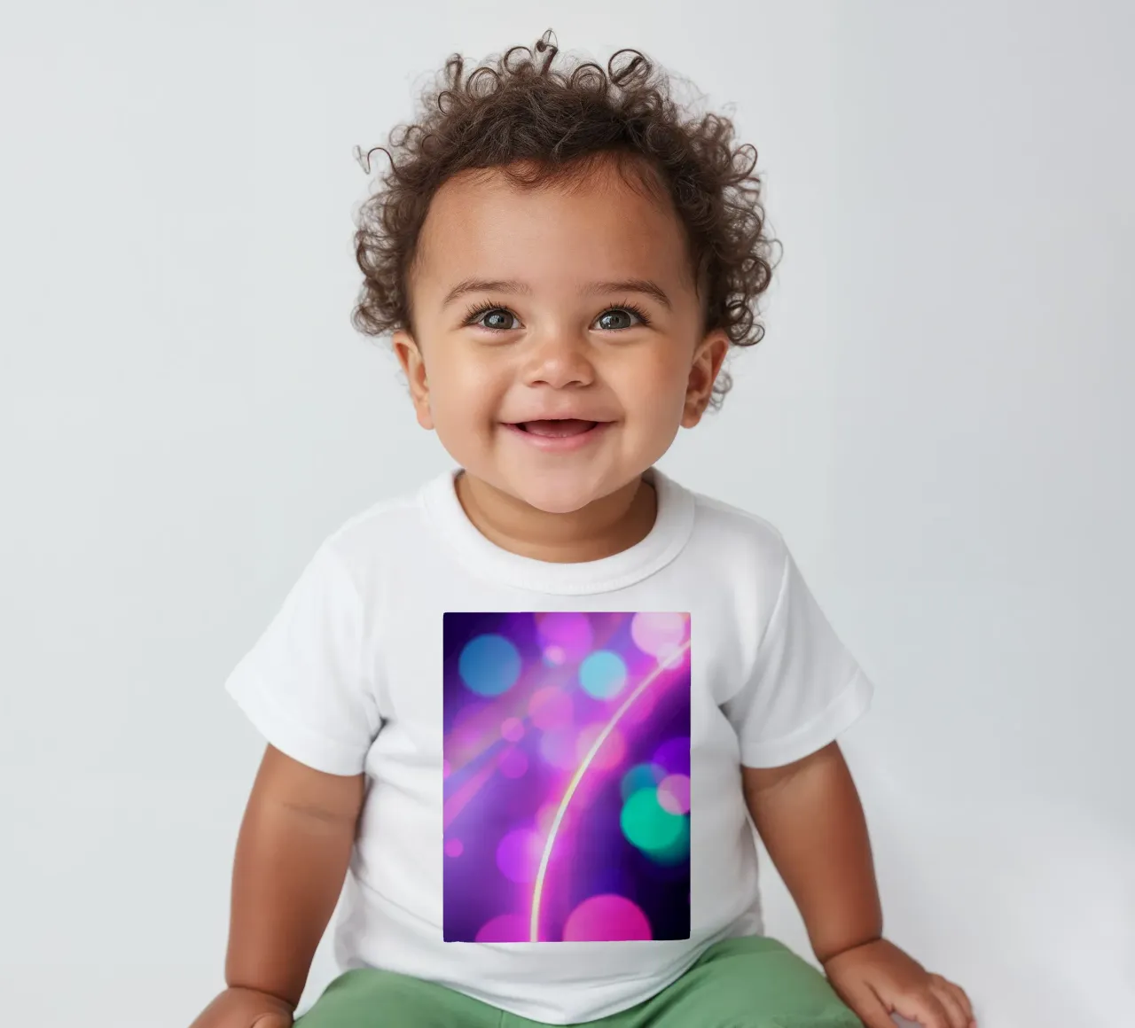 Vibrante sfondo astratto con cerchi colorati sfocati maglietta neonato da DesignDoodle