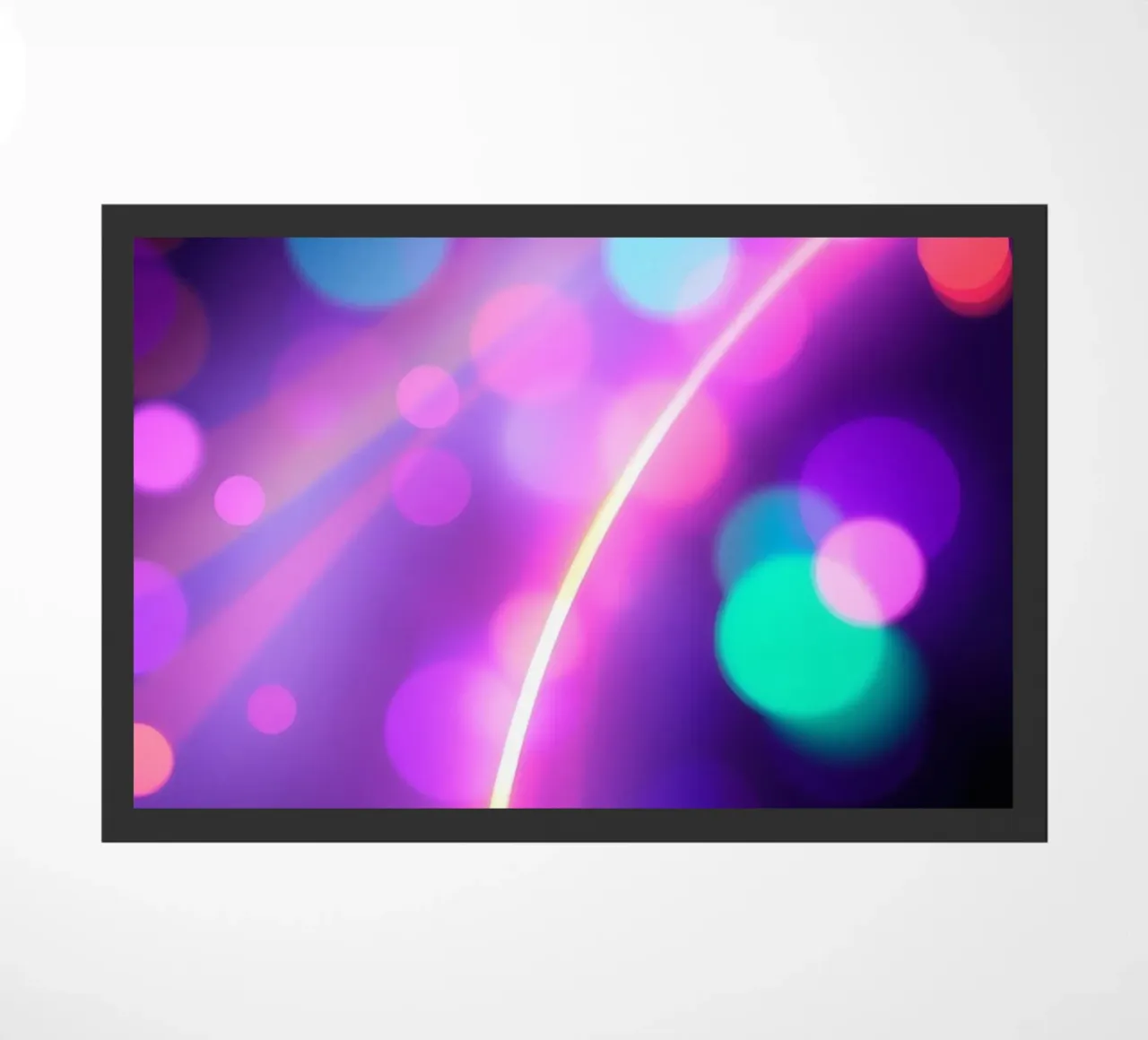 Vibrant abstract background with colorful circles blurred doormat by DesignDoodle