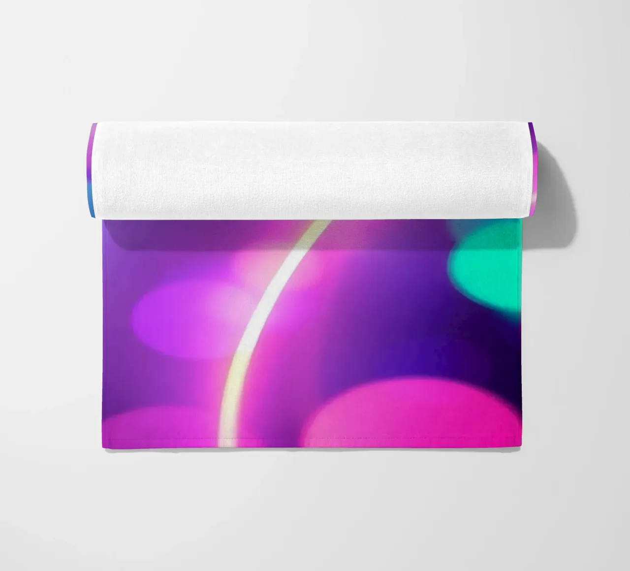 Vibrant abstract background with colorful circles blurred beach towel by DesignDoodle