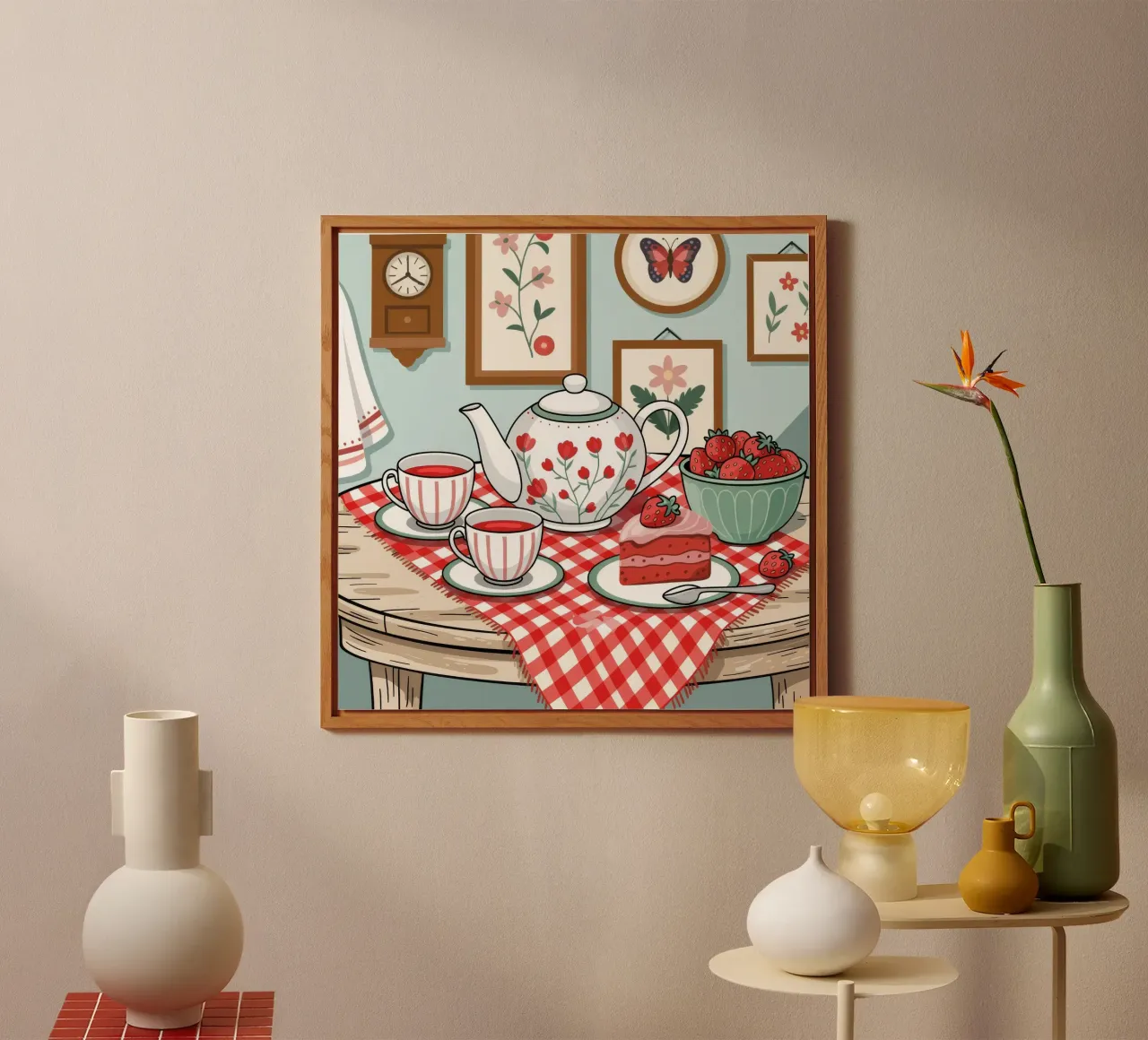 Cozy Tea Time forex plate by Murni Strokes