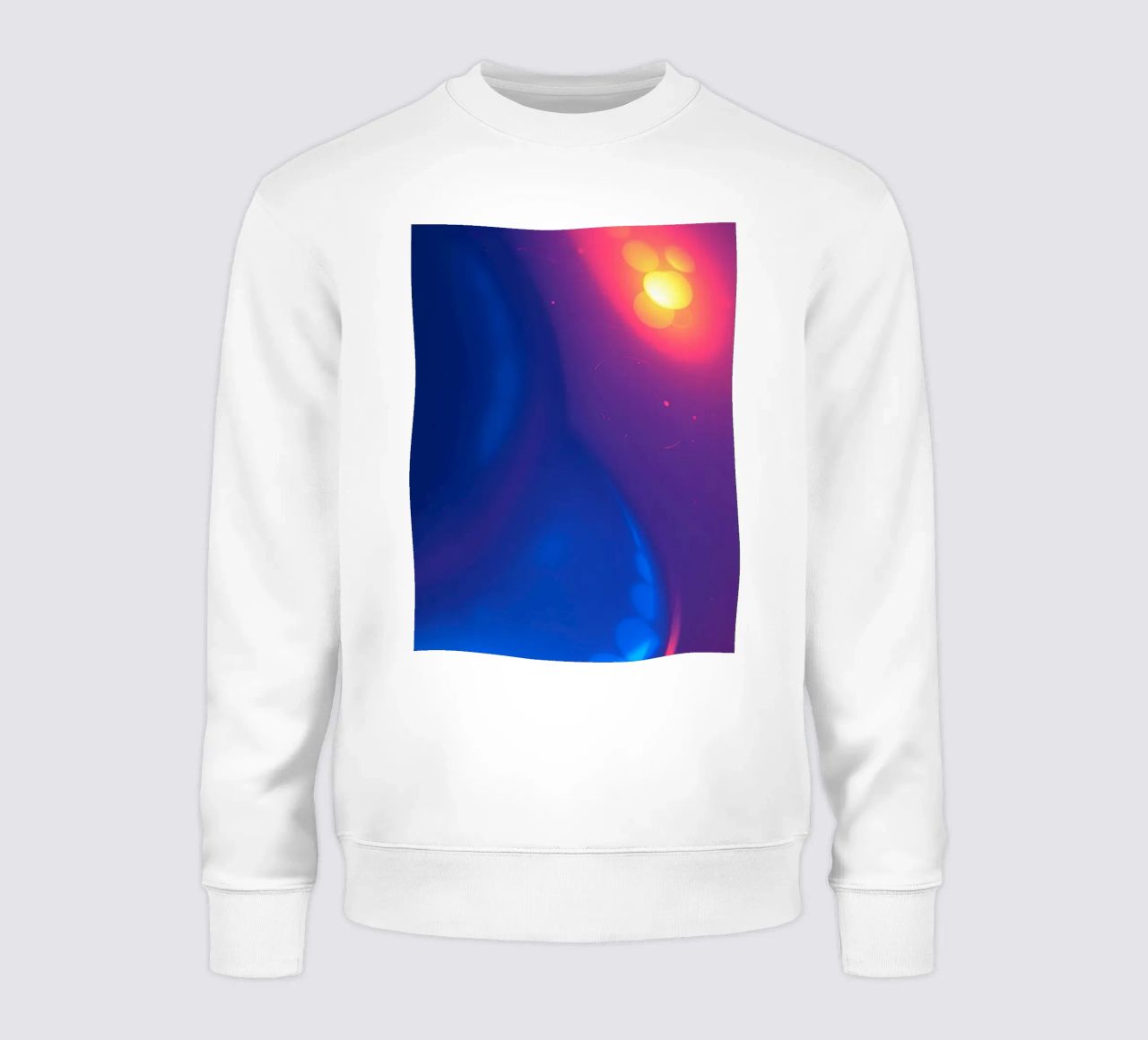 Vibrant abstract design showcasing colorful light patterns sweatshirt by DesignDoodle
