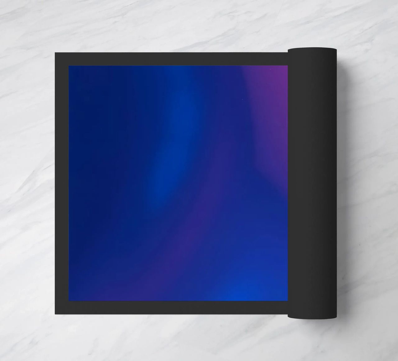 Vibrant abstract design showcasing colorful light patterns doormat by DesignDoodle