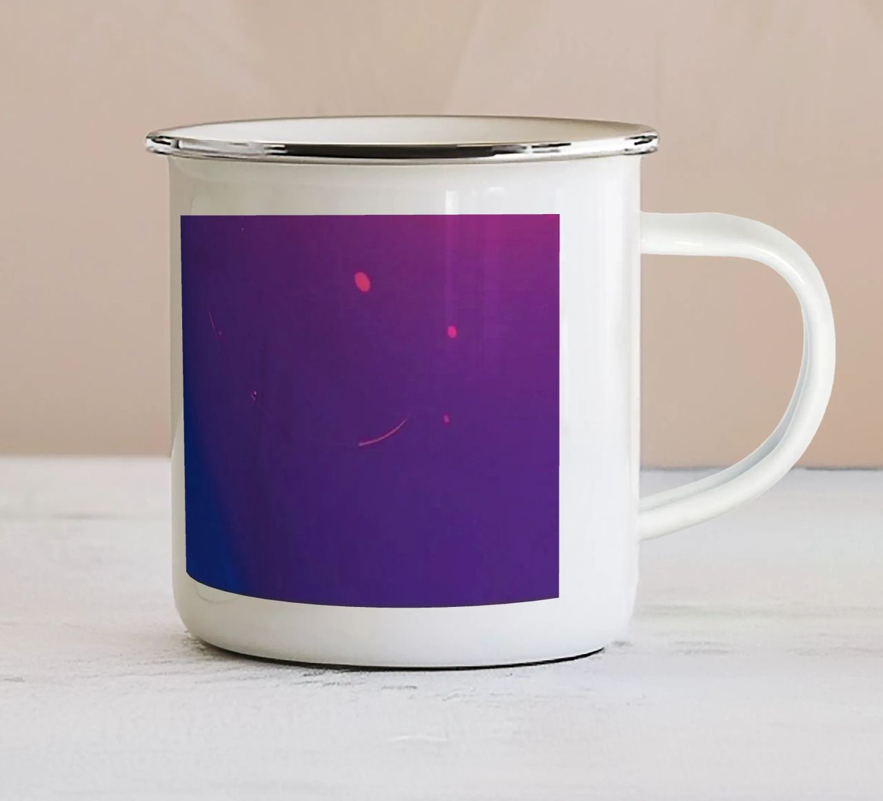 Vibrant abstract design showcasing colorful light patterns enamel mug by DesignDoodle