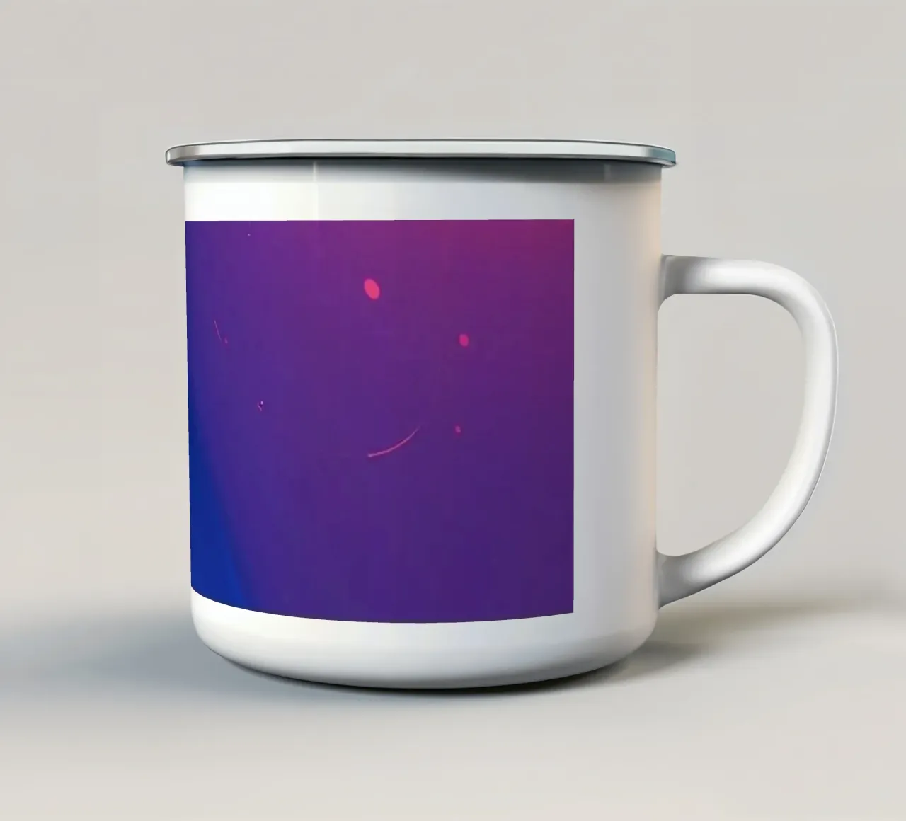 Lebendiges abstraktes Design mit bunten Lichtmustern Emaille Tasse von DesignDoodle