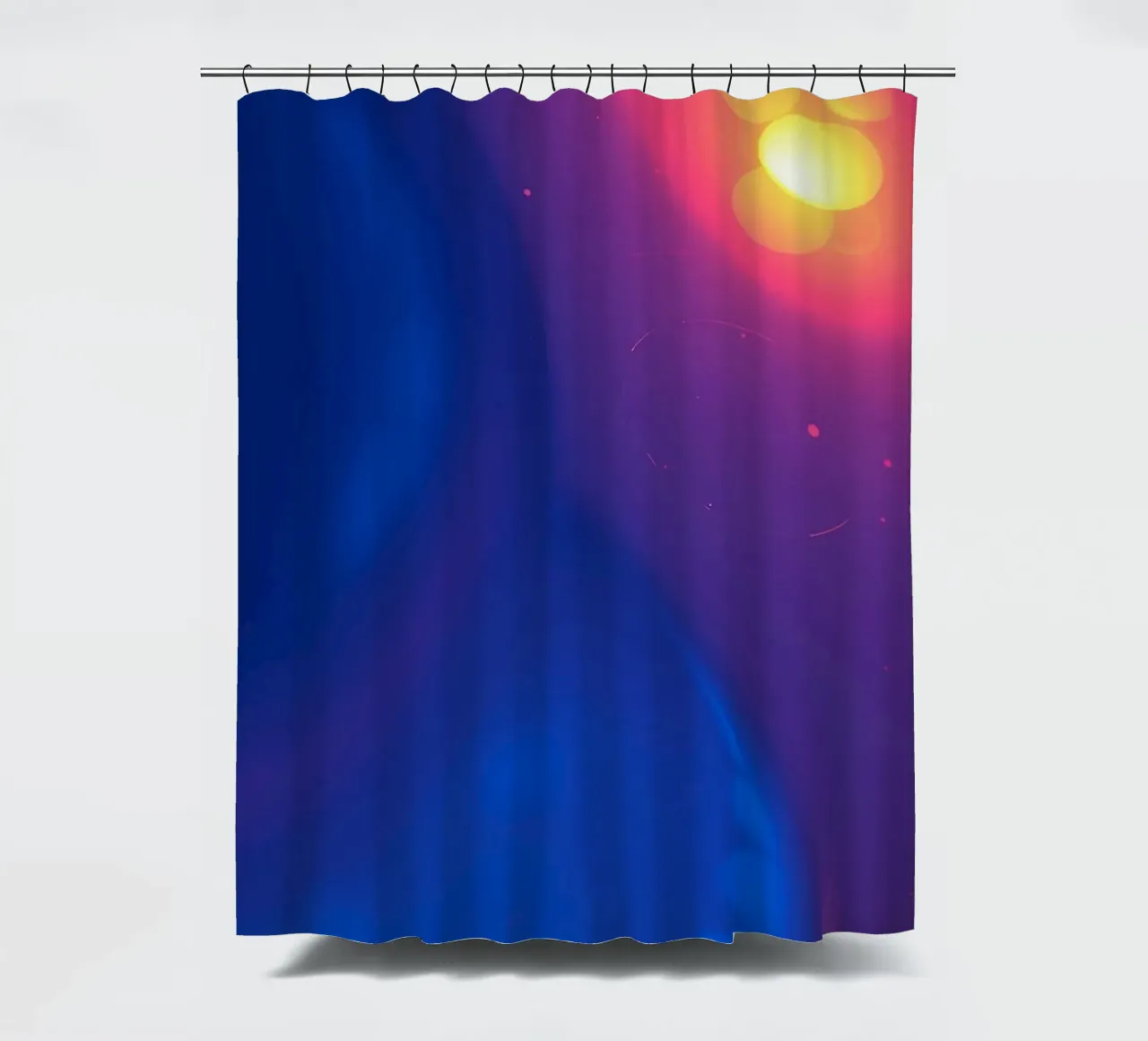 Vibrant abstract design showcasing colorful light patterns shower curtain by DesignDoodle
