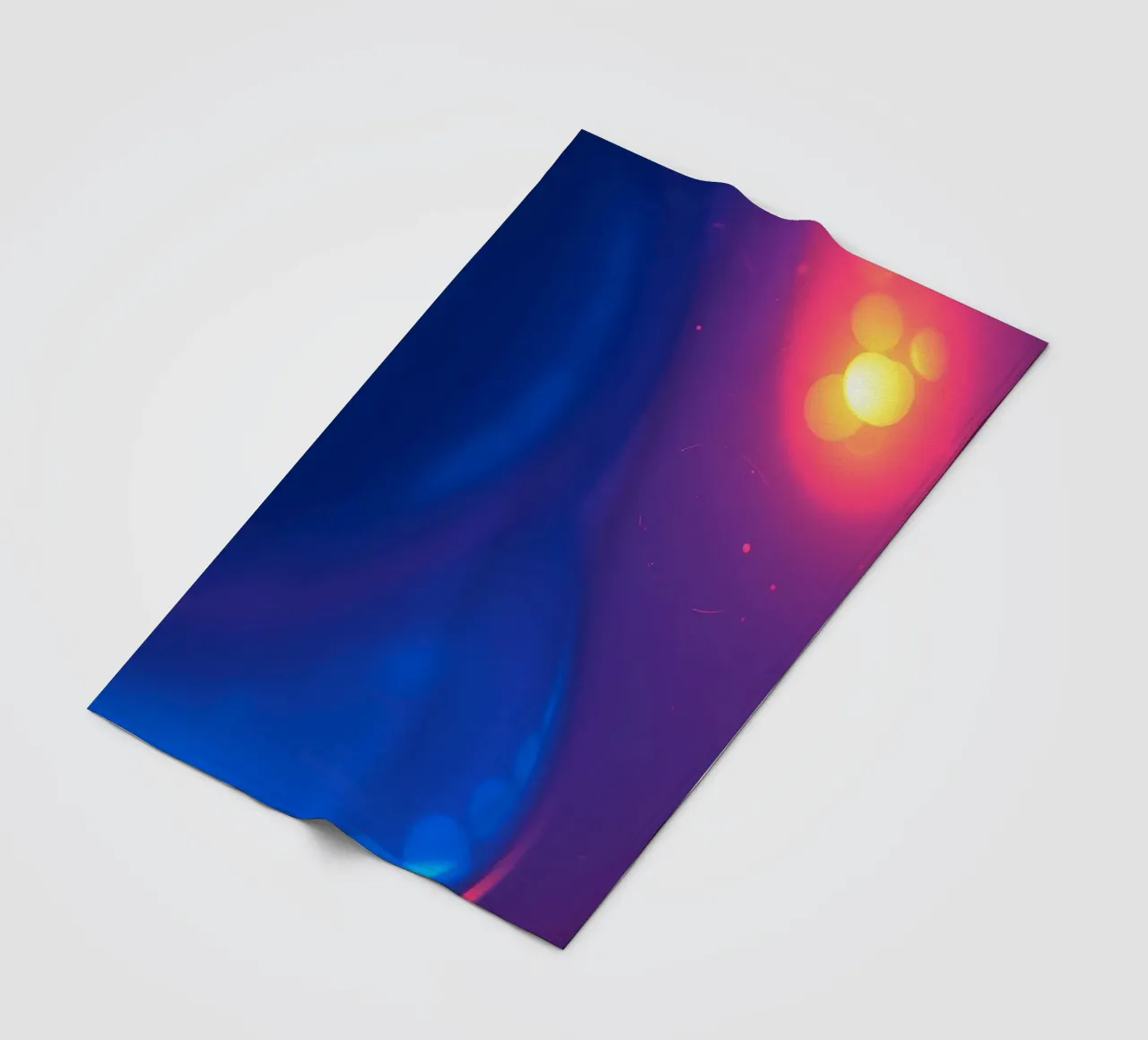 Vibrant abstract design showcasing colorful light patterns fleece blanket by DesignDoodle