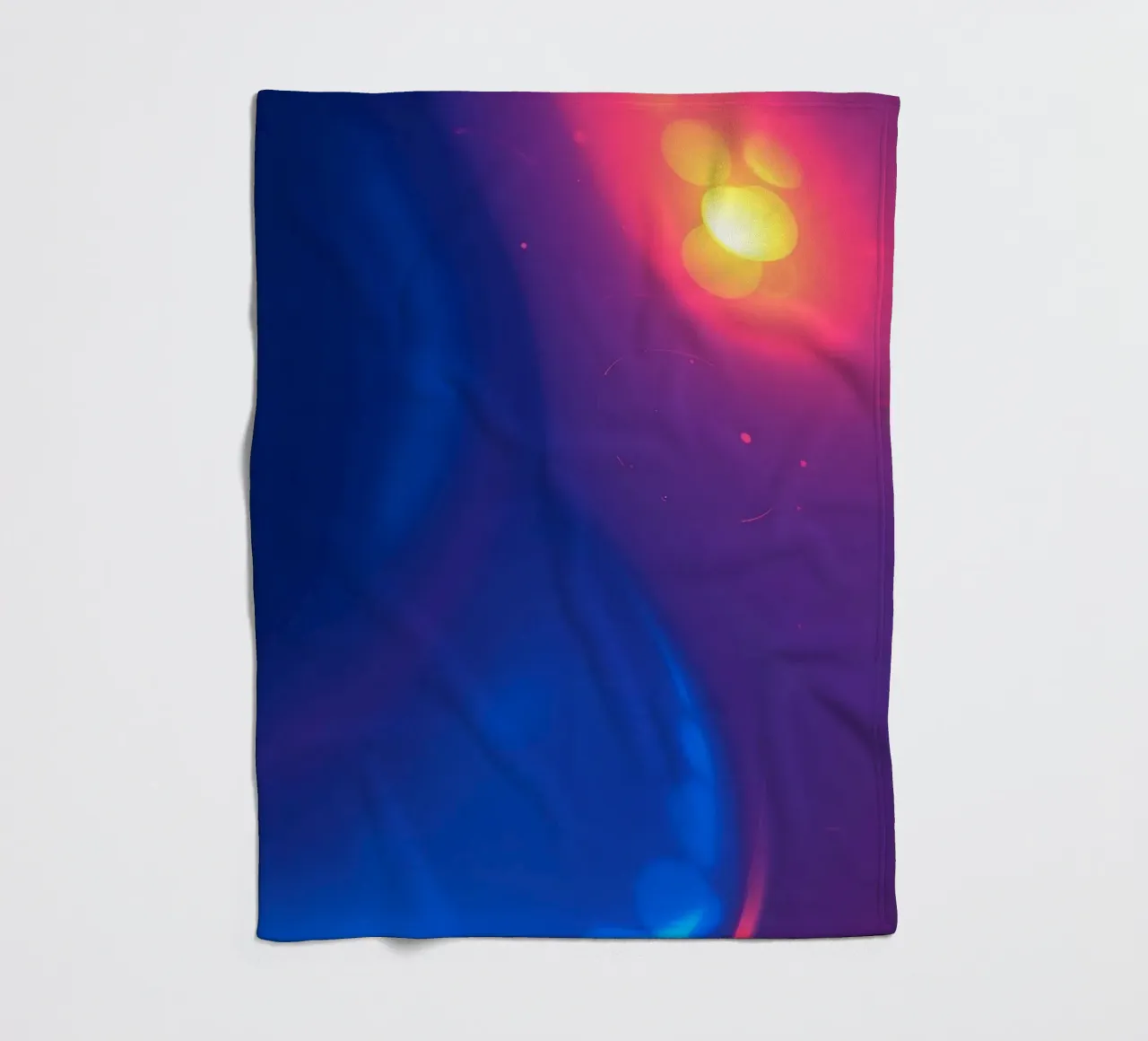 Vibrant abstract design showcasing colorful light patterns fleece blanket by DesignDoodle