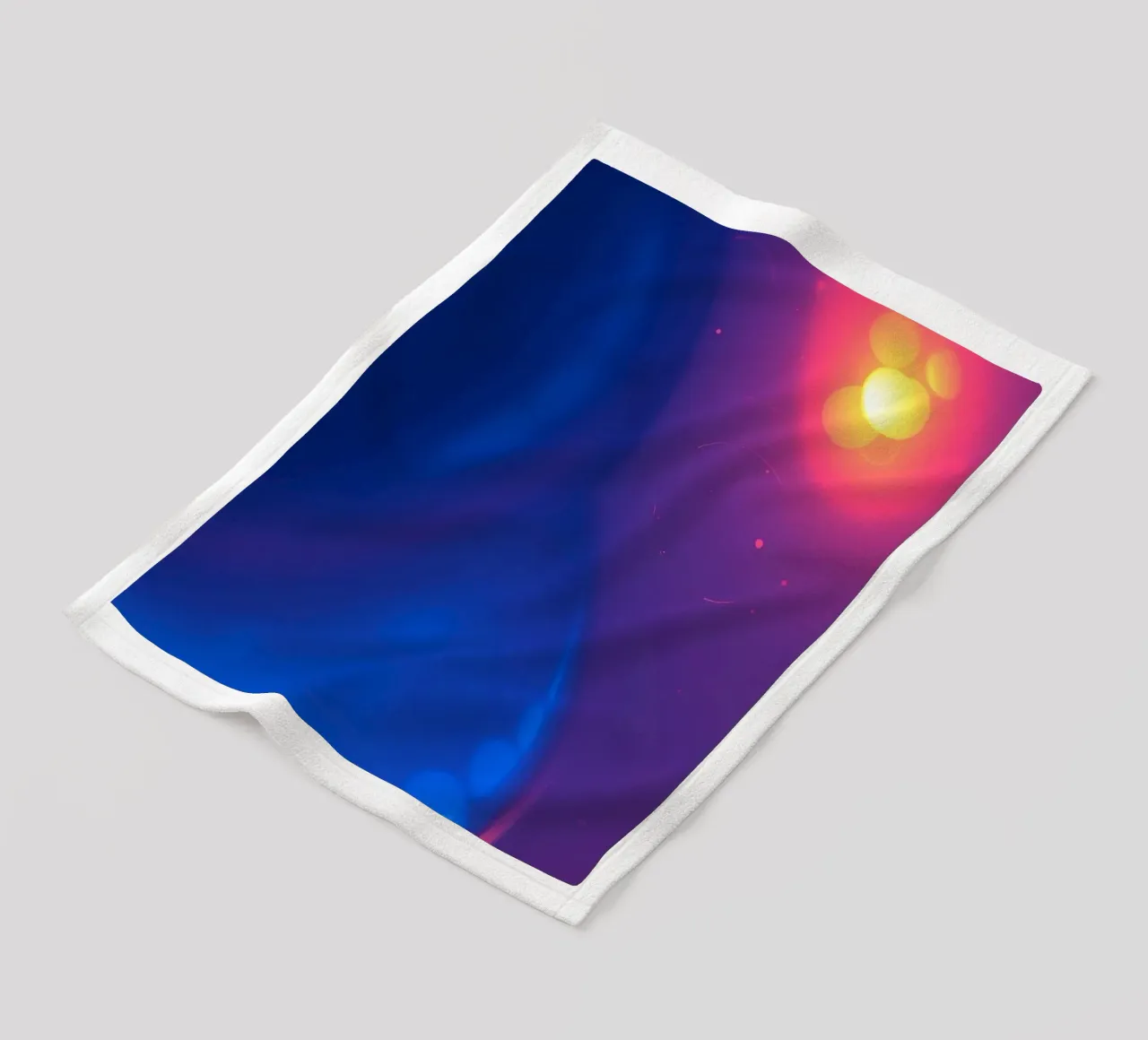 Vibrant abstract design showcasing colorful light patterns fleece blanket by DesignDoodle