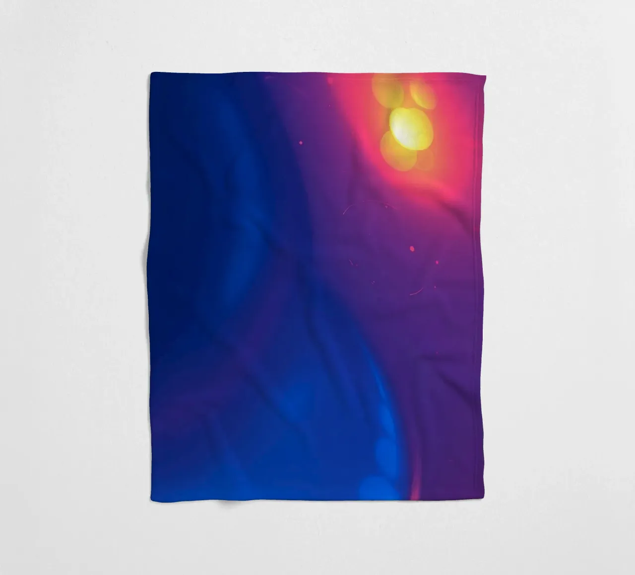 Vibrant abstract design showcasing colorful light patterns fleece blanket by DesignDoodle