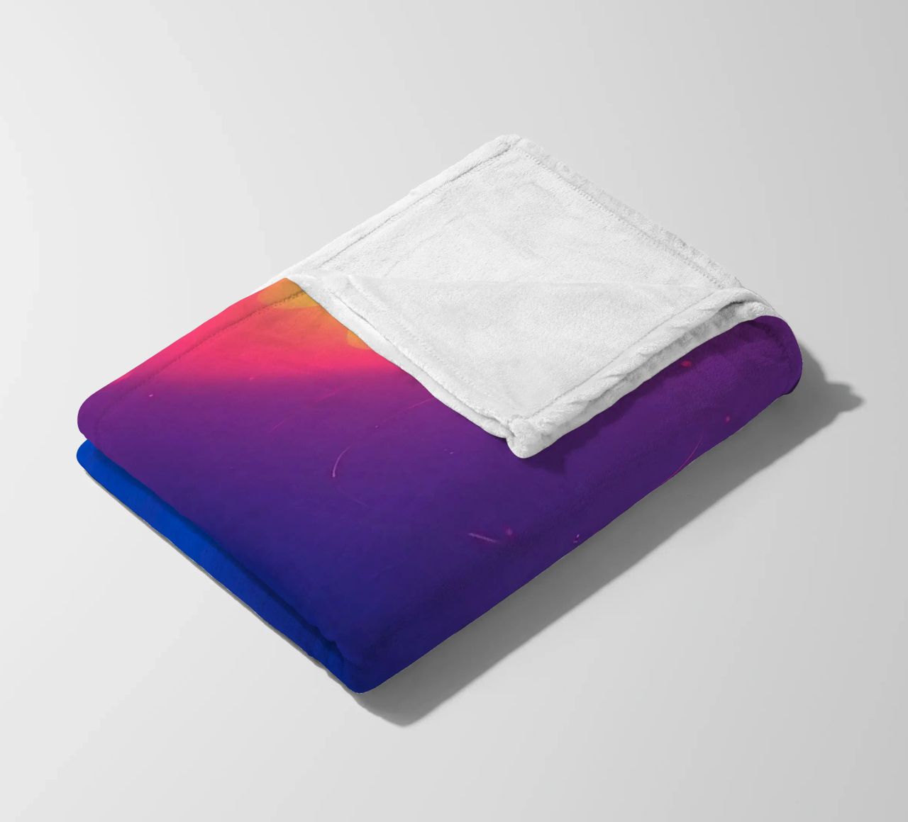 Vibrant abstract design showcasing colorful light patterns fleece blanket by DesignDoodle