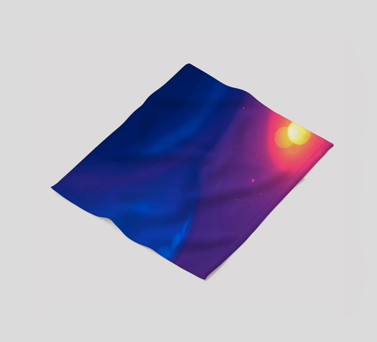 Vibrant abstract design showcasing colorful light patterns fleece blanket by DesignDoodle